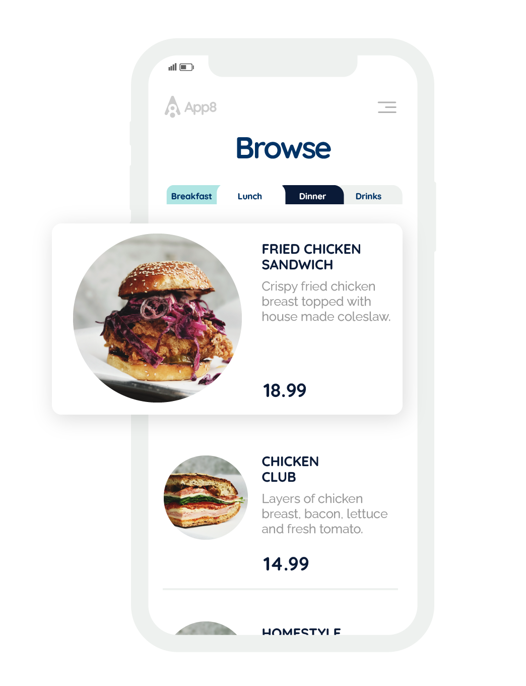 Mobile Dine-In Ordering - App8 Solutions